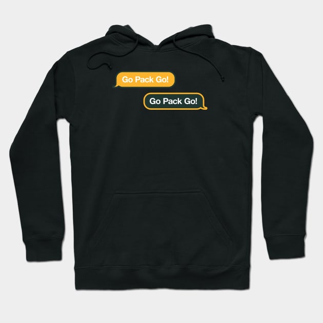 Go Pack Go Text Message Hoodie by Rad Love